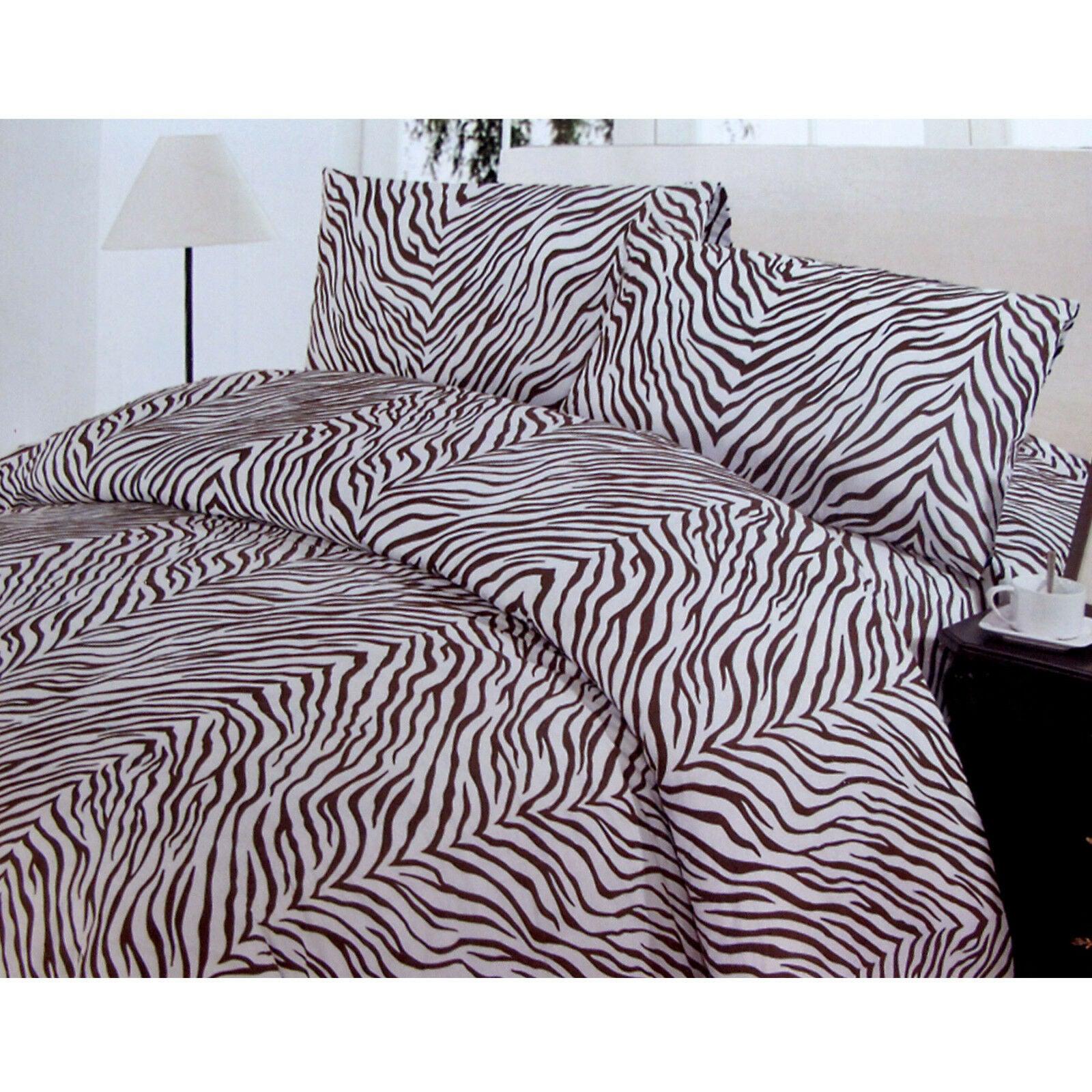 Polyester Cotton Zebra Quilt Cover Set Double - Harrogates