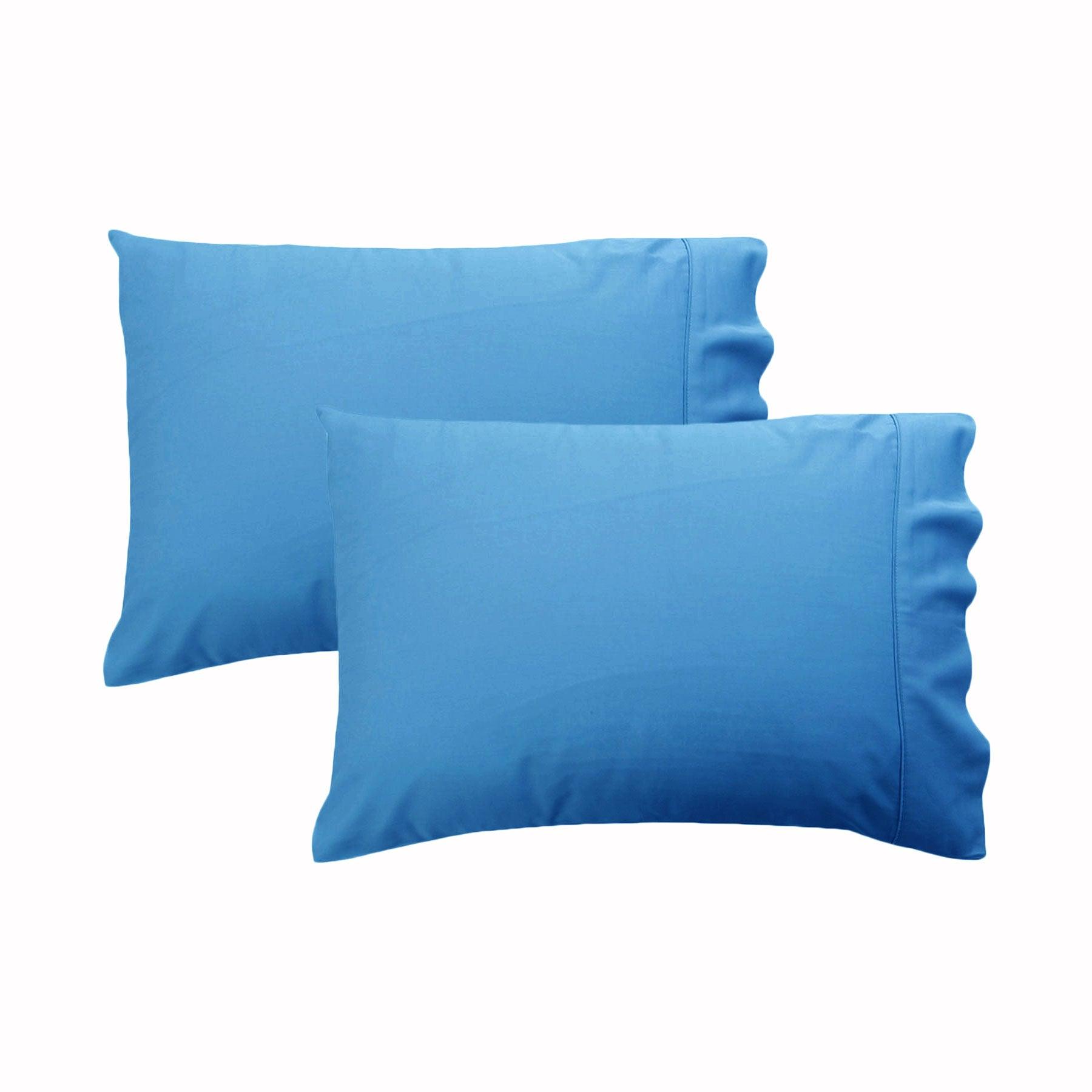 280TC Luxury Percale Standard Pillowcases Perwinkle - Harrogates