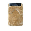 2 Pce Sorrento Plush Quality Non-slip Rubber Back Bath Mat Set Latte - Harrogates