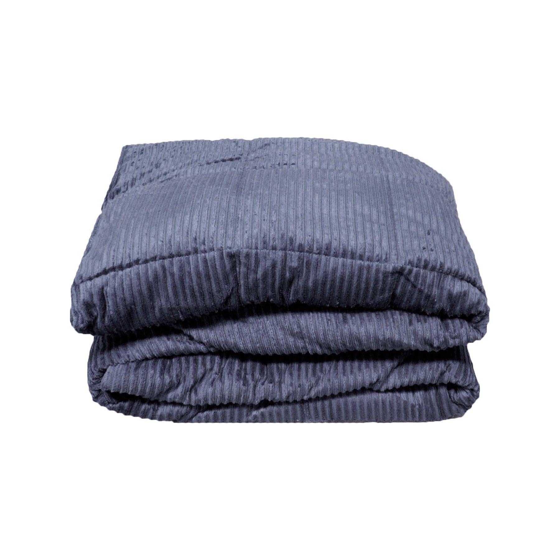 Down Alternative Super Soft Micro Plush Blanket Steel Blue Queen 220 x 240 cm - Harrogates