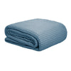 Cotton Waffle Blanket Dusk Blue Single - Harrogates
