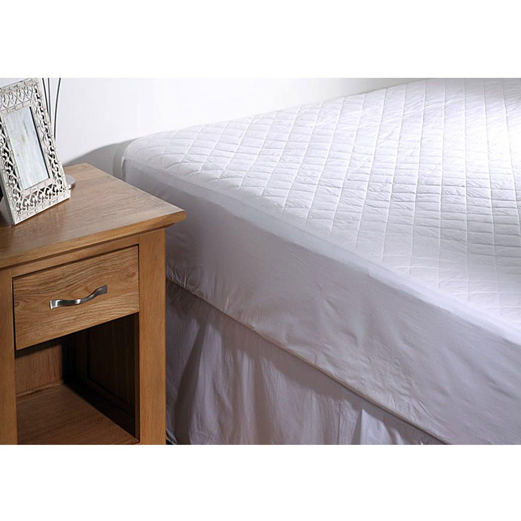 Georges Fine Linens 100% COTTON Quilted Mattress Protector 35cm Wall KING - Harrogates