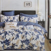 300TC Carolyn Blue Reversible Cotton Quilt Cover Set King - Harrogates