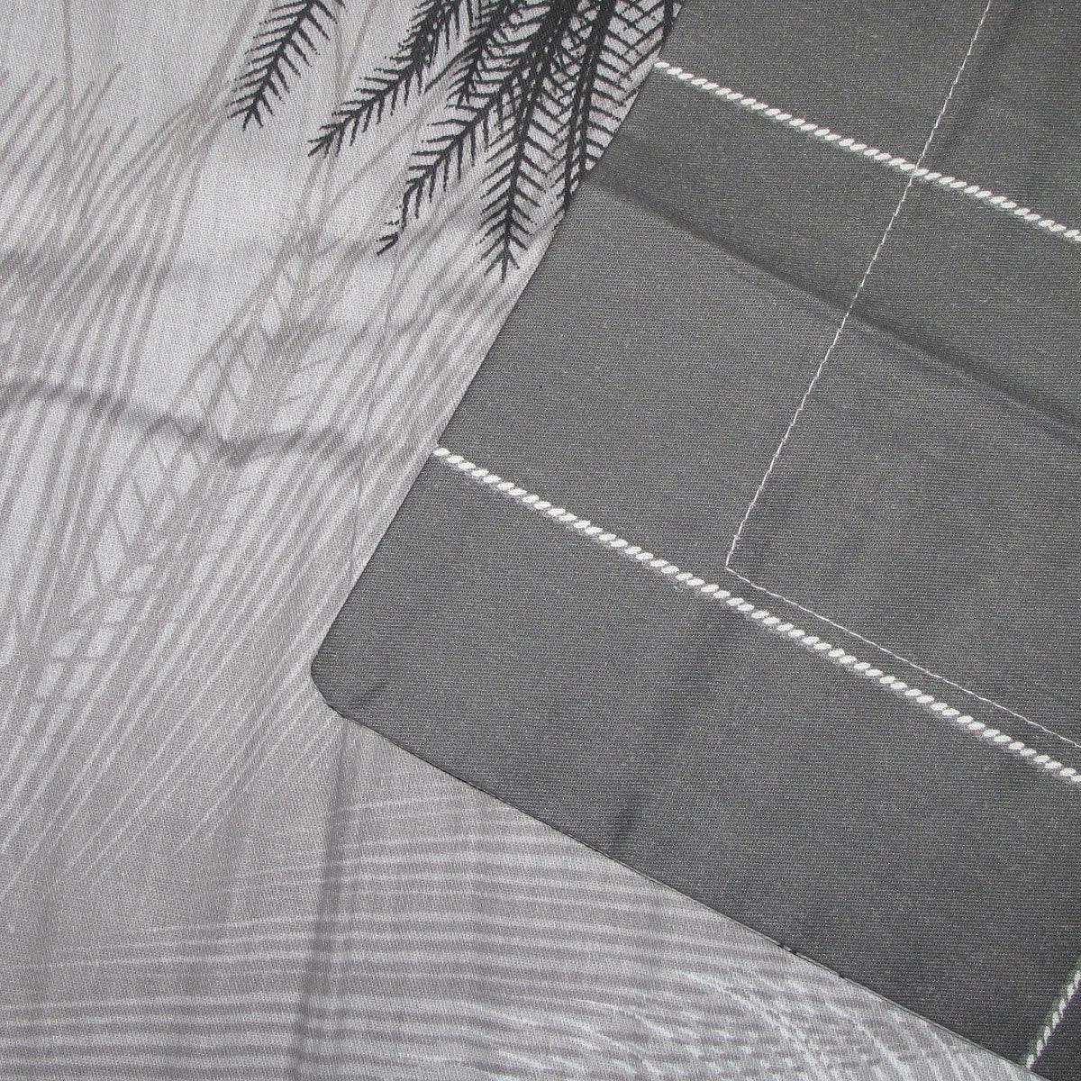300TC Heidi Grey Reversible Cotton Quilt Cover Set Queen - Harrogates