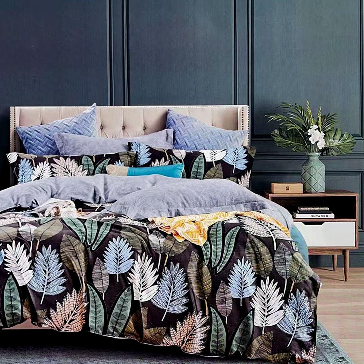 Fernando Valley 100% Cotton Reversible Quilt Cover Set King - Harrogates