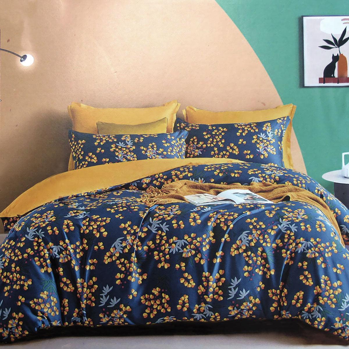 400TC Cotton Sateen Quilt Cover Set Xanthia King - Harrogates