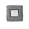 Herringbone Faux Fur Throw Rug Grey - Harrogates