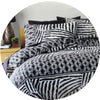 Homeport Kenya Black Printed Geometric Quilt Cover Set Double - Harrogates