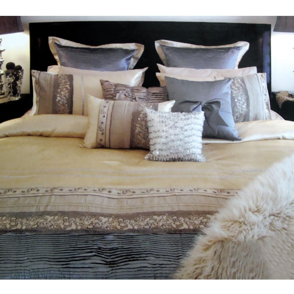 Manhattan Rominda Gold Quilt Cover Set Queen - Harrogates