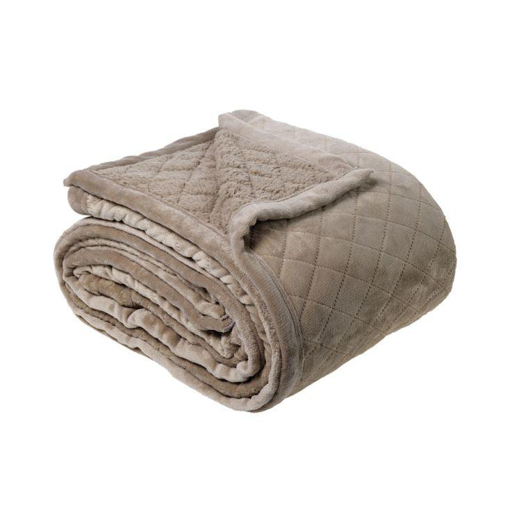 Bianca Mansfield Blanket Taupe (Also Known as Silver Grey) Queen/King - Harrogates