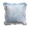 Bianca Florence Blue White Square Cushion - Harrogates