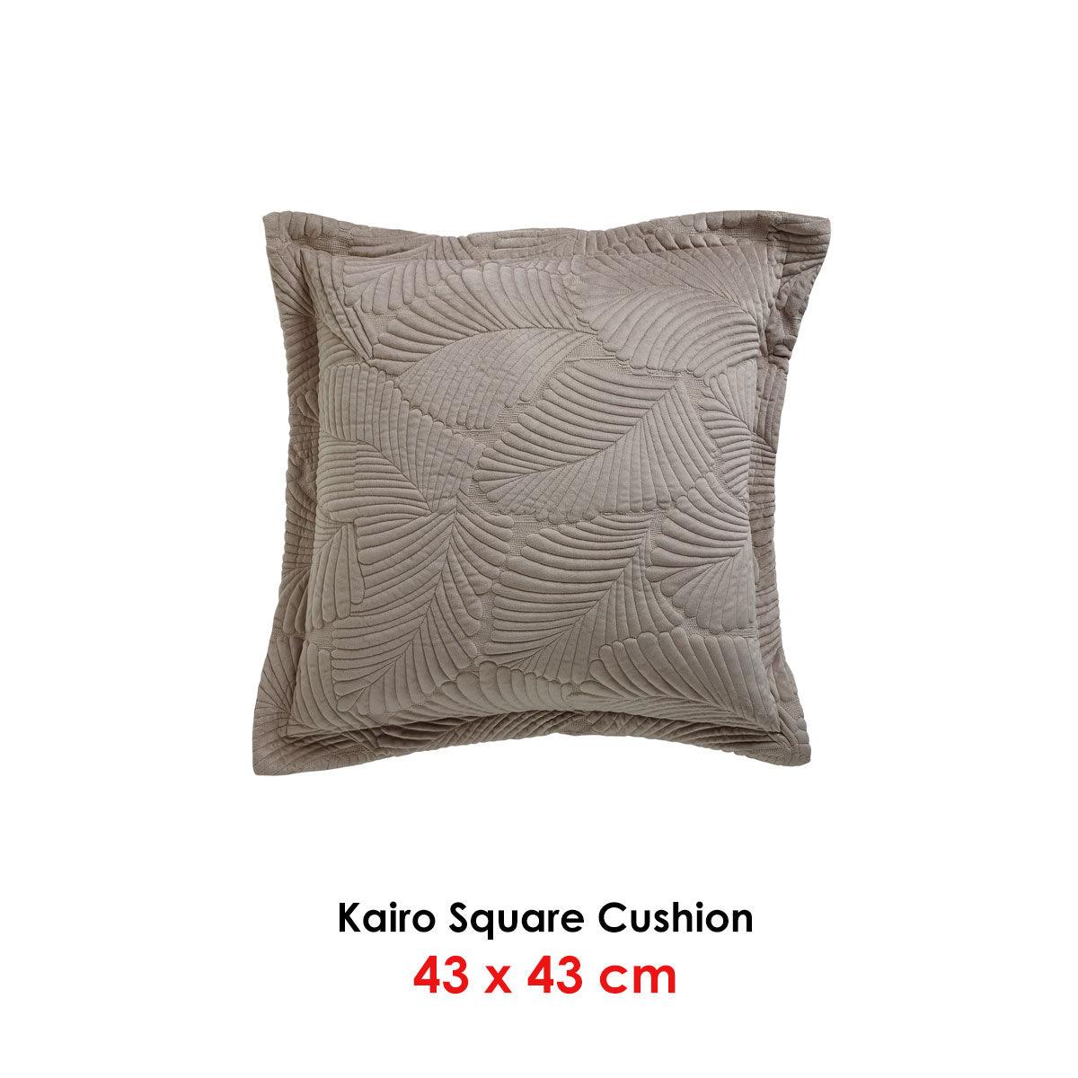 Bianca Kairo Taupe Square Filled Cushion - Harrogates