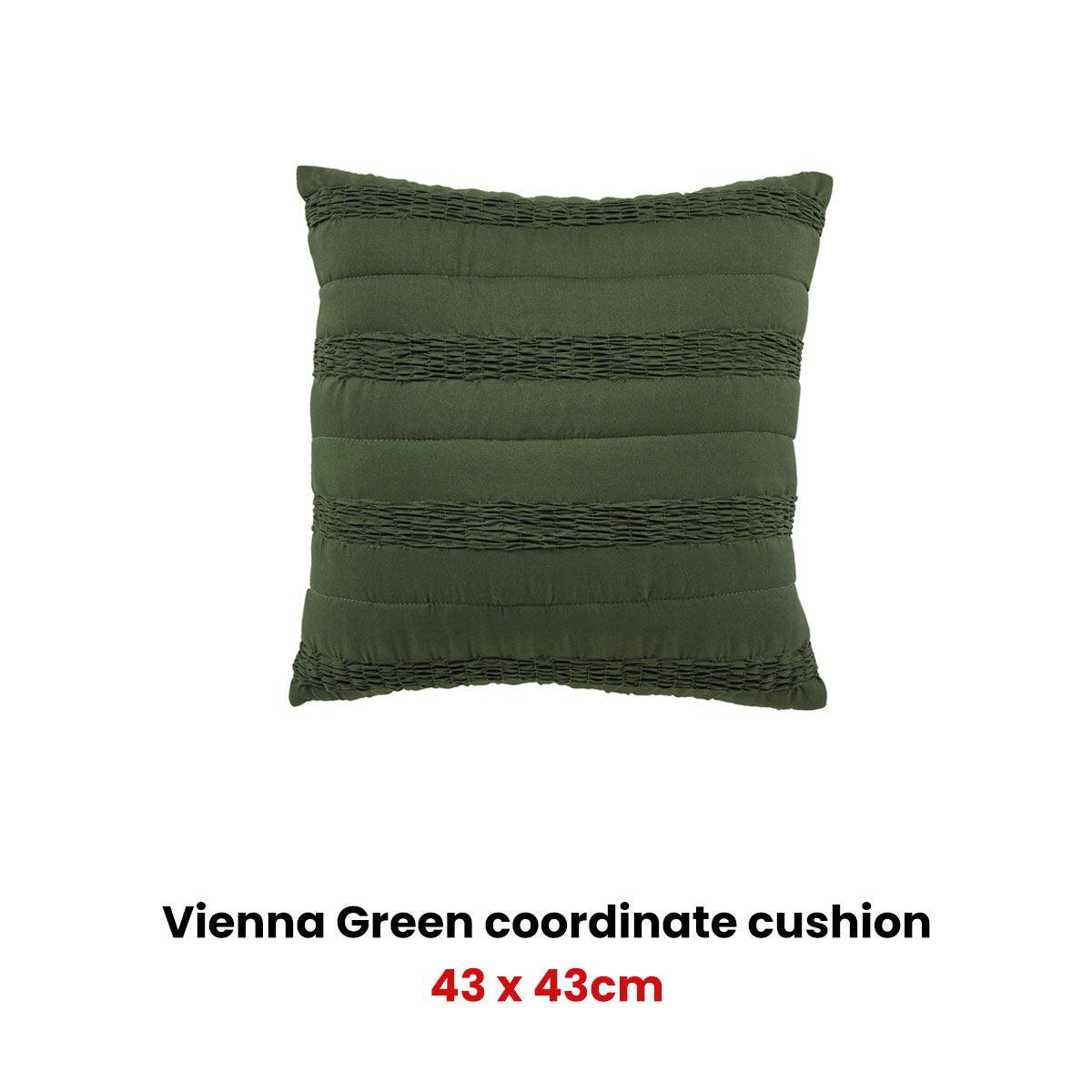 Bianca Vienna Green Coordinate Square Filled Cushion - Harrogates