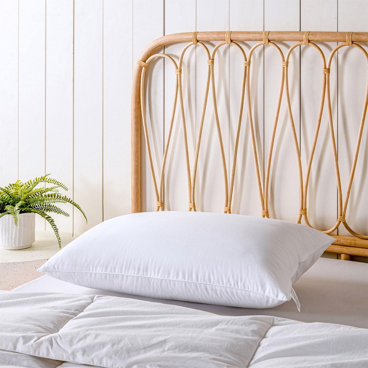 Bianca Natural Sleep White Bamboo Blend Medium Profile Pillow - Harrogates