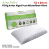 Bianca 1700g Relax Right Pure Microfiber King Pillow 50 x 90cm - Harrogates