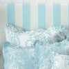 Bianca Florence White Blue Euro Pillowcases in Pair - Harrogates