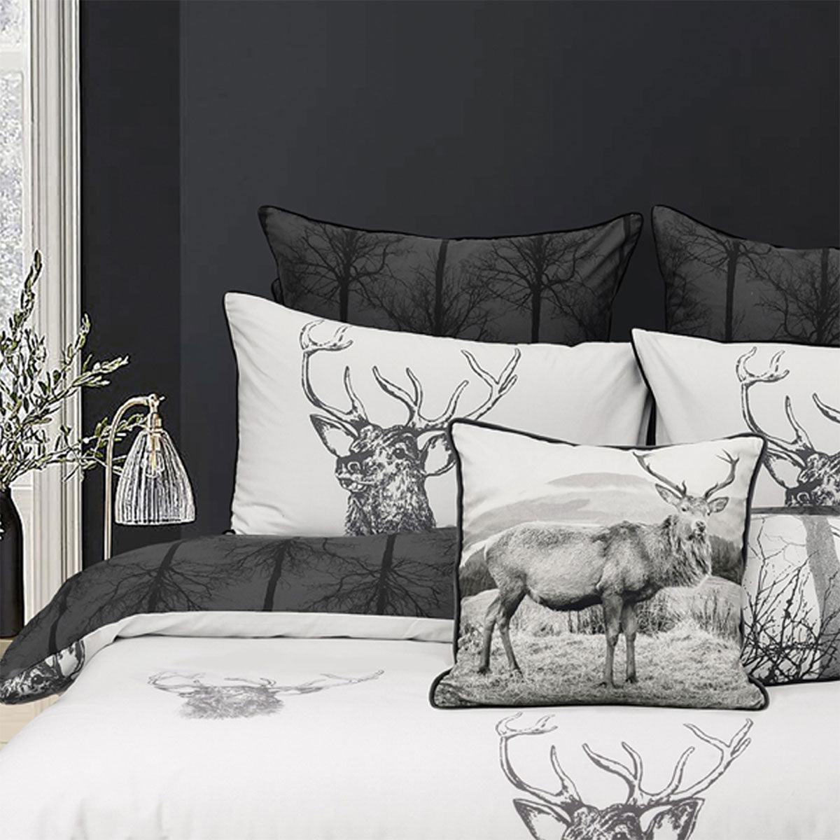 Bianca Alpine Stag Taupe Polyester Cotton Quilt Cover Set Queen - Harrogates