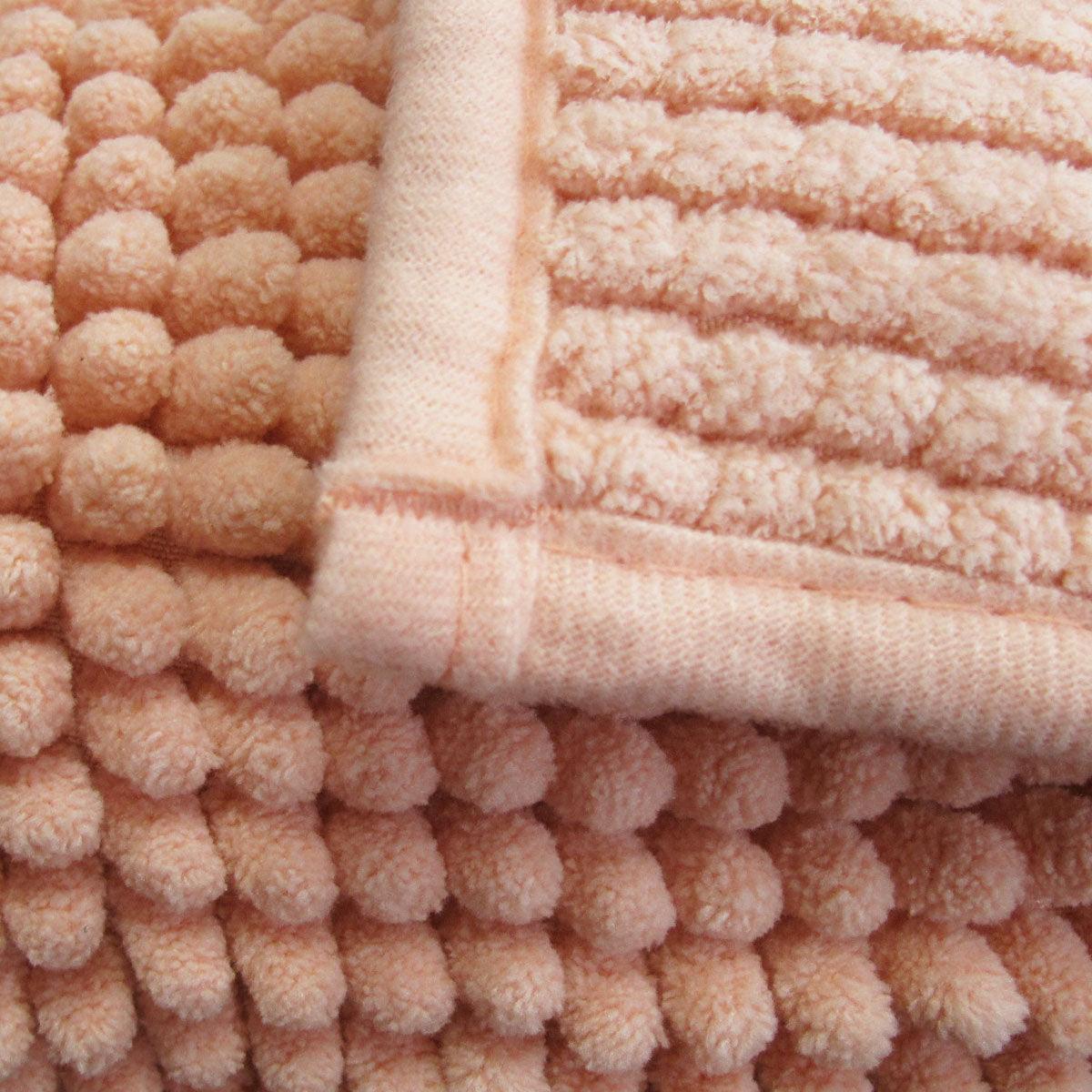 Chenille Toggle Bath Mat 50 x 80cm Taupe - Harrogates