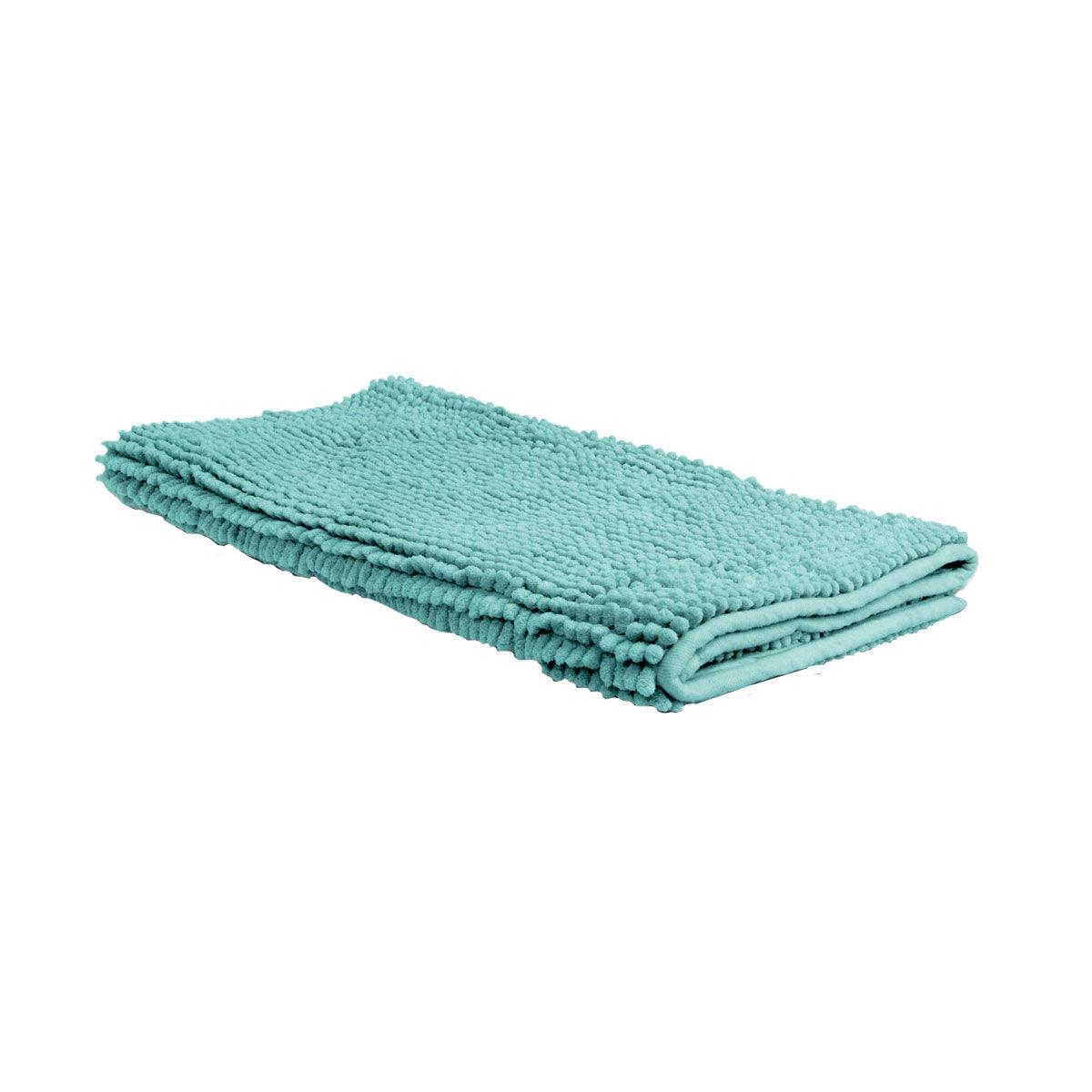 Chenille Toggle Bath Mat 50 x 80cm Teal - Harrogates