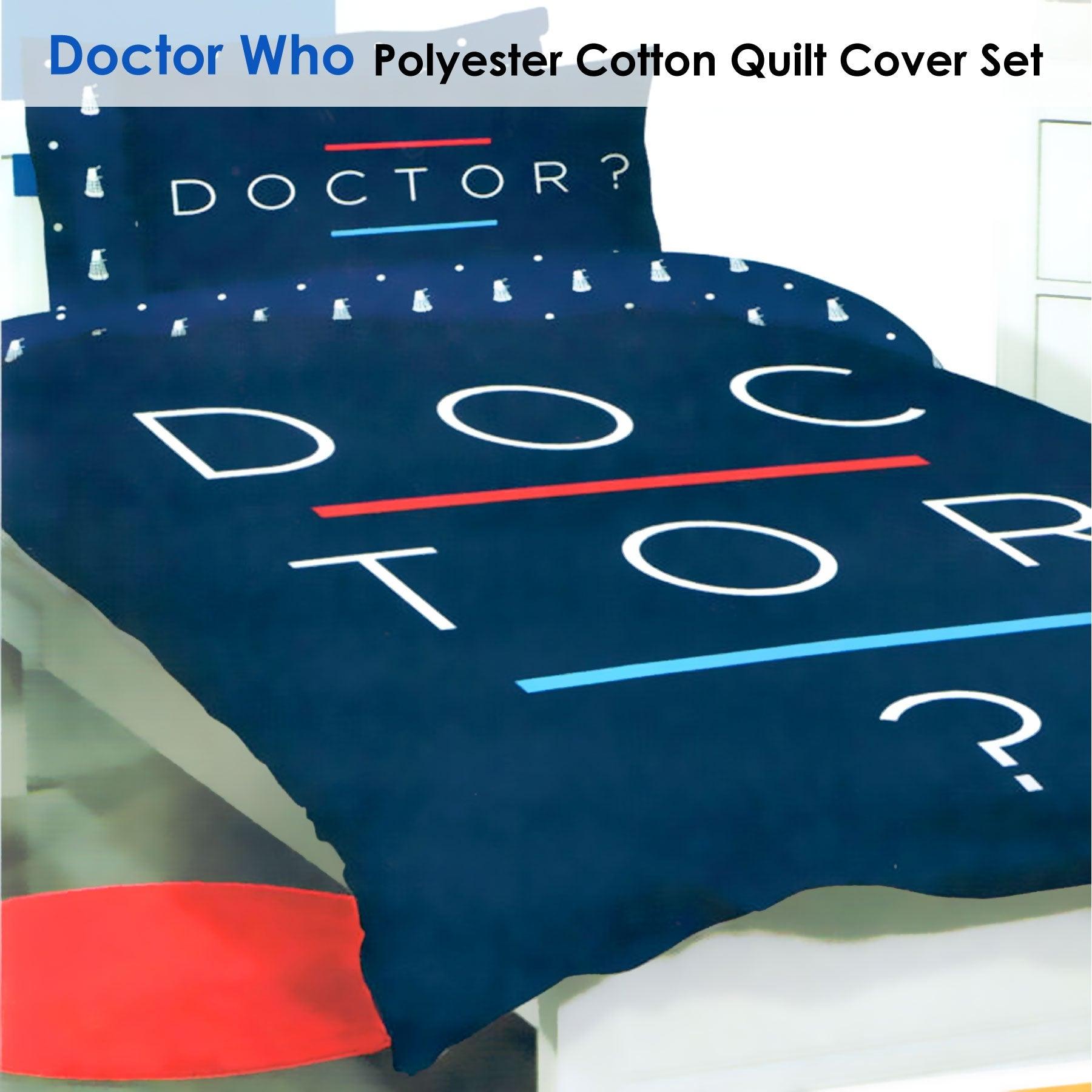Doctor Who Quilt Cover Set Queen - Harrogates