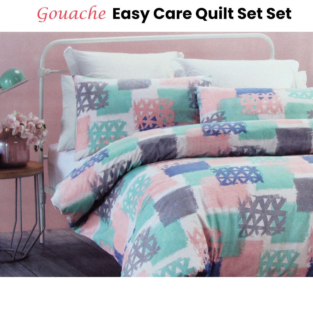 Belmondo Gouache Niro Easy Care Quilt Cover Set Queen - Harrogates