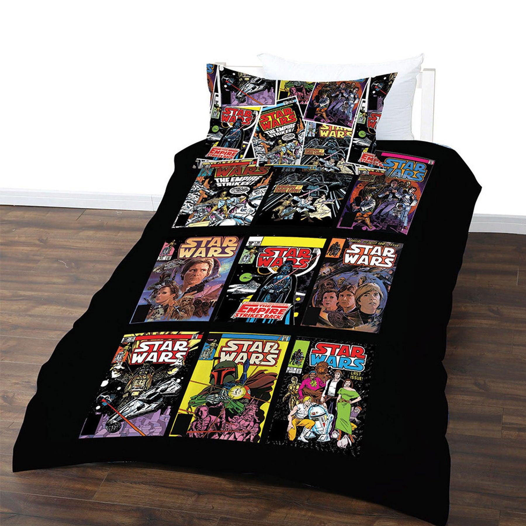 Star Wars Comics Quilt Cover Set Single - Harrogates