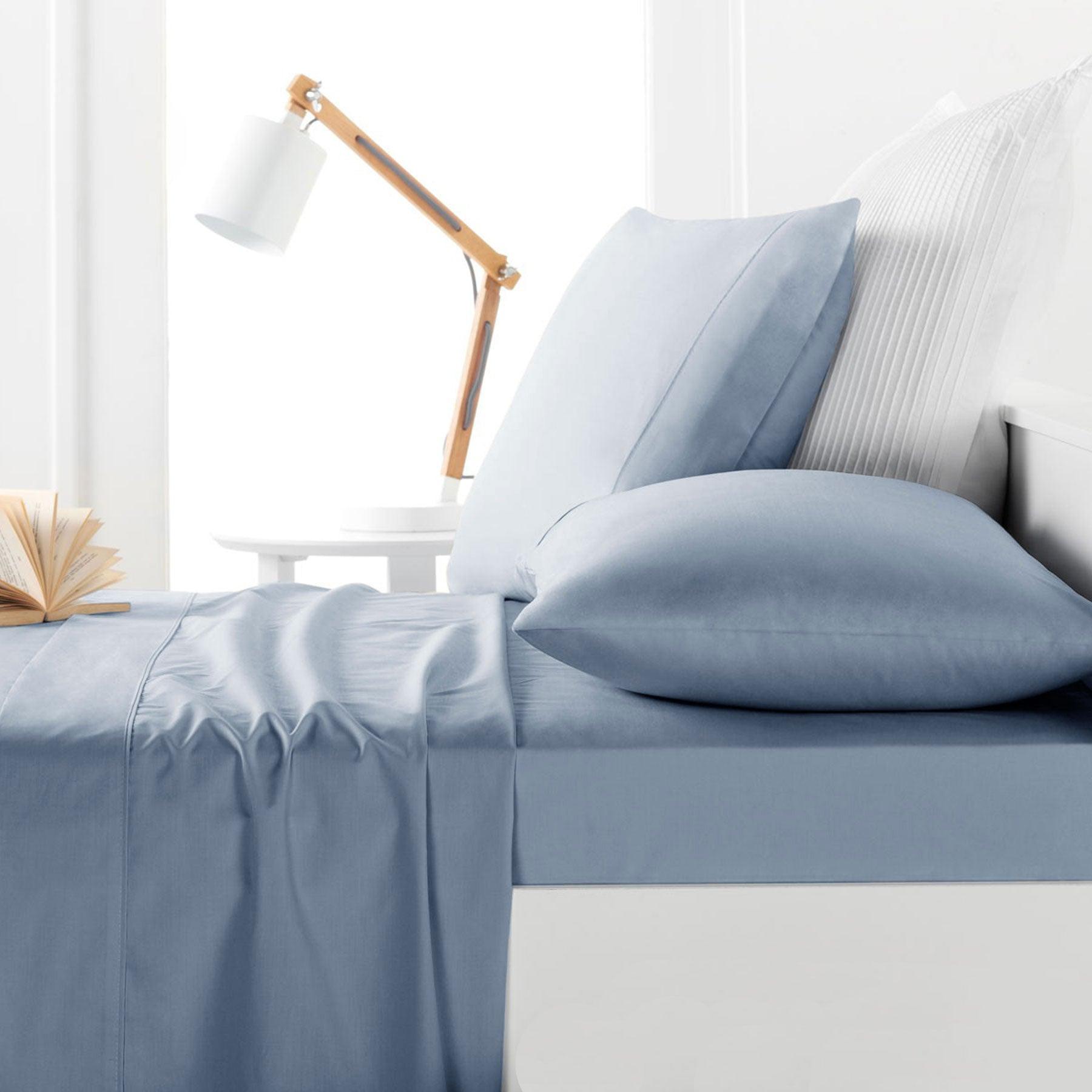 Belmondo 225TC Sheet Set French Blue - Queen - Harrogates