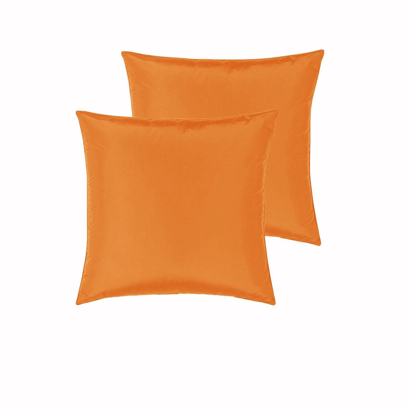 PepperMIll Satin European Pillowcases ( Pair ) ORANGE - Harrogates