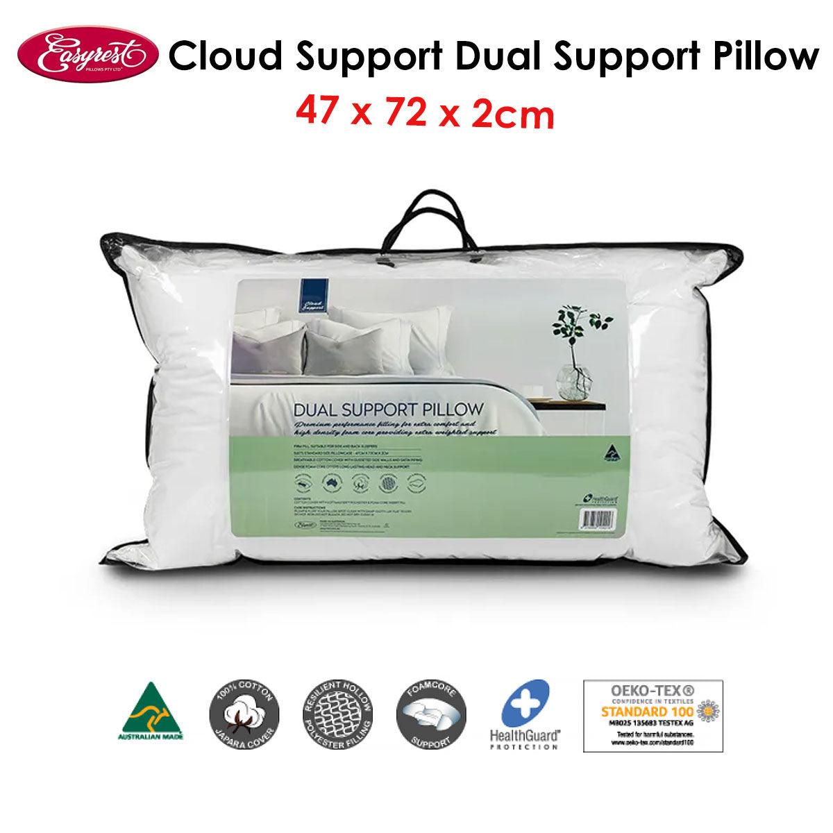 Easyrest Cloud Support Dual Support Pillow 47 x 72 x 2 cm - Harrogates