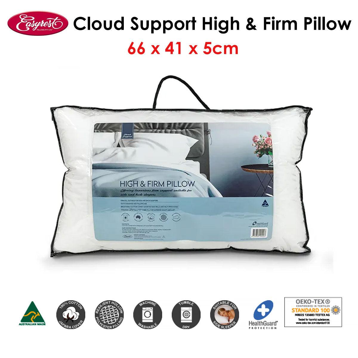 Easyrest Cloud Support High &amp; Firm Pillow 66 x 41 x 5 cm - Harrogates