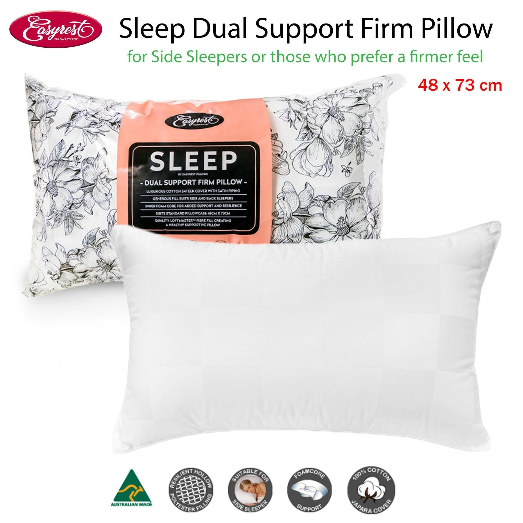 Easyrest Sleep Dual Support Firm Standard Pillow Suits Side Sleeper - Harrogates