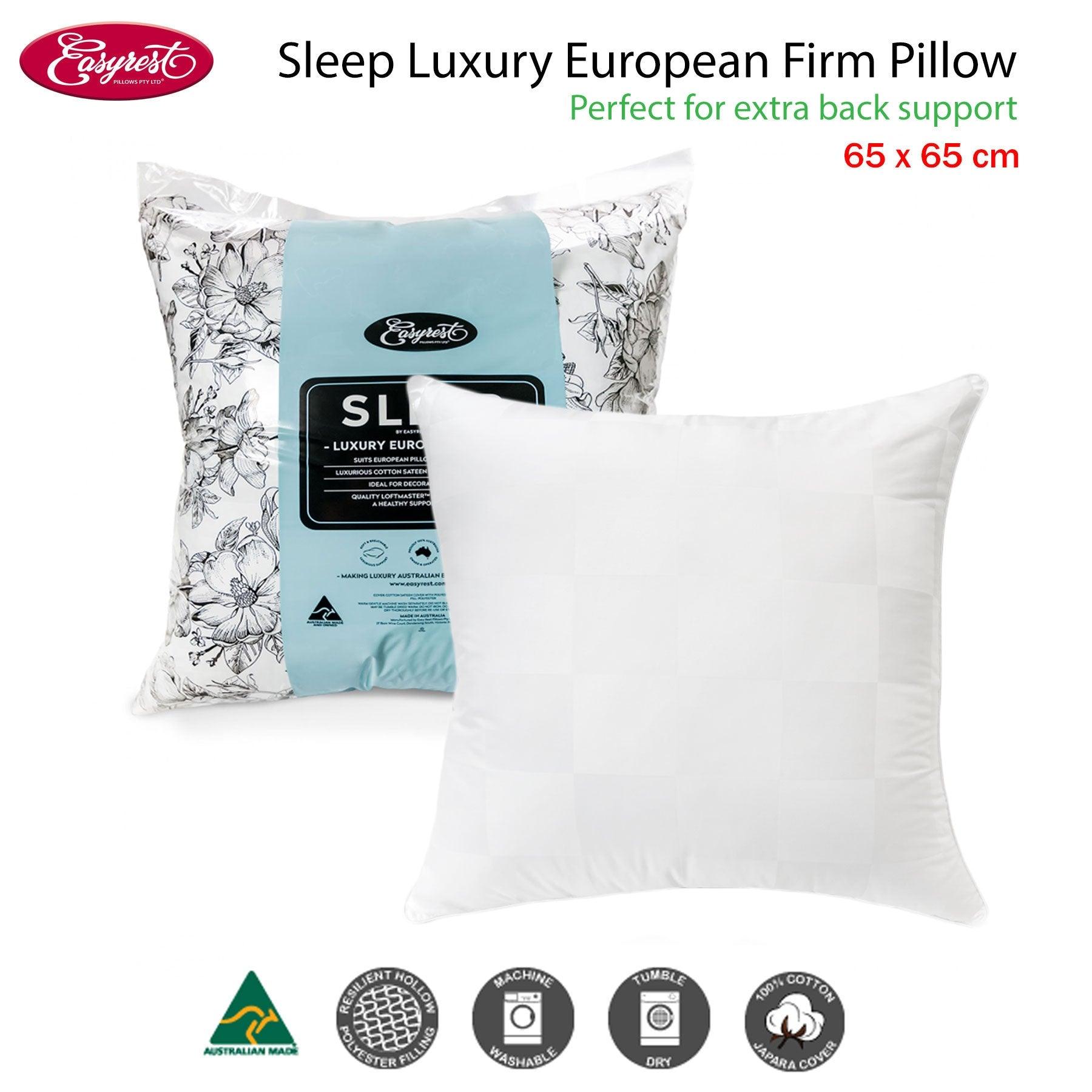 Easyrest Sleep Luxury European Firm Pillow - Harrogates