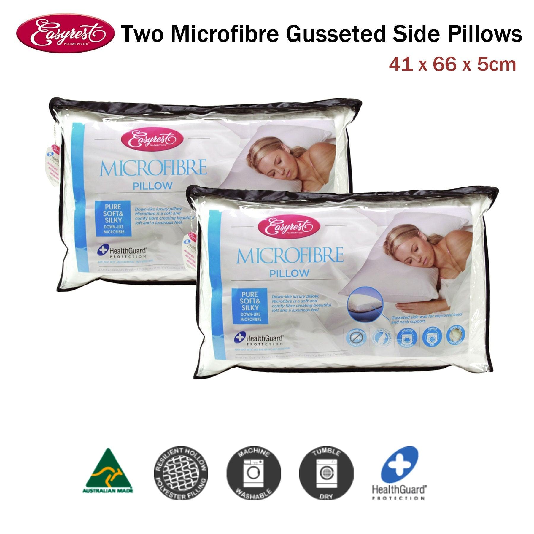 Easyrest Two Microfibre Standard Gusseted Pillows - Harrogates