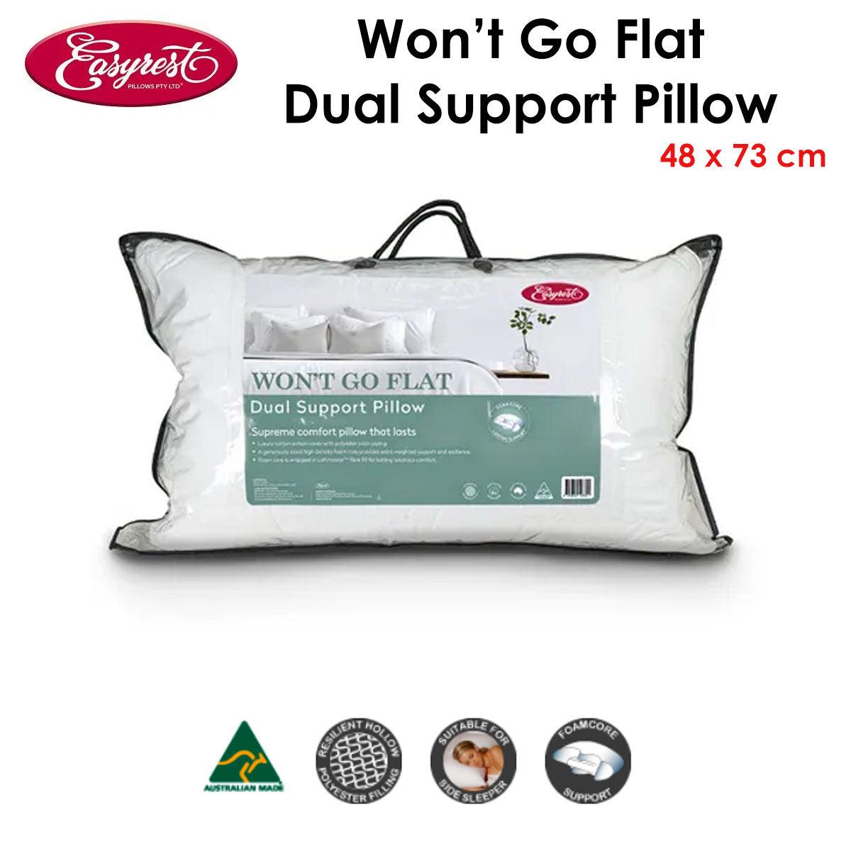 Easyrest Won't Go Flat Dual Support Standard Pillow 48 x 73 cm - Harrogates