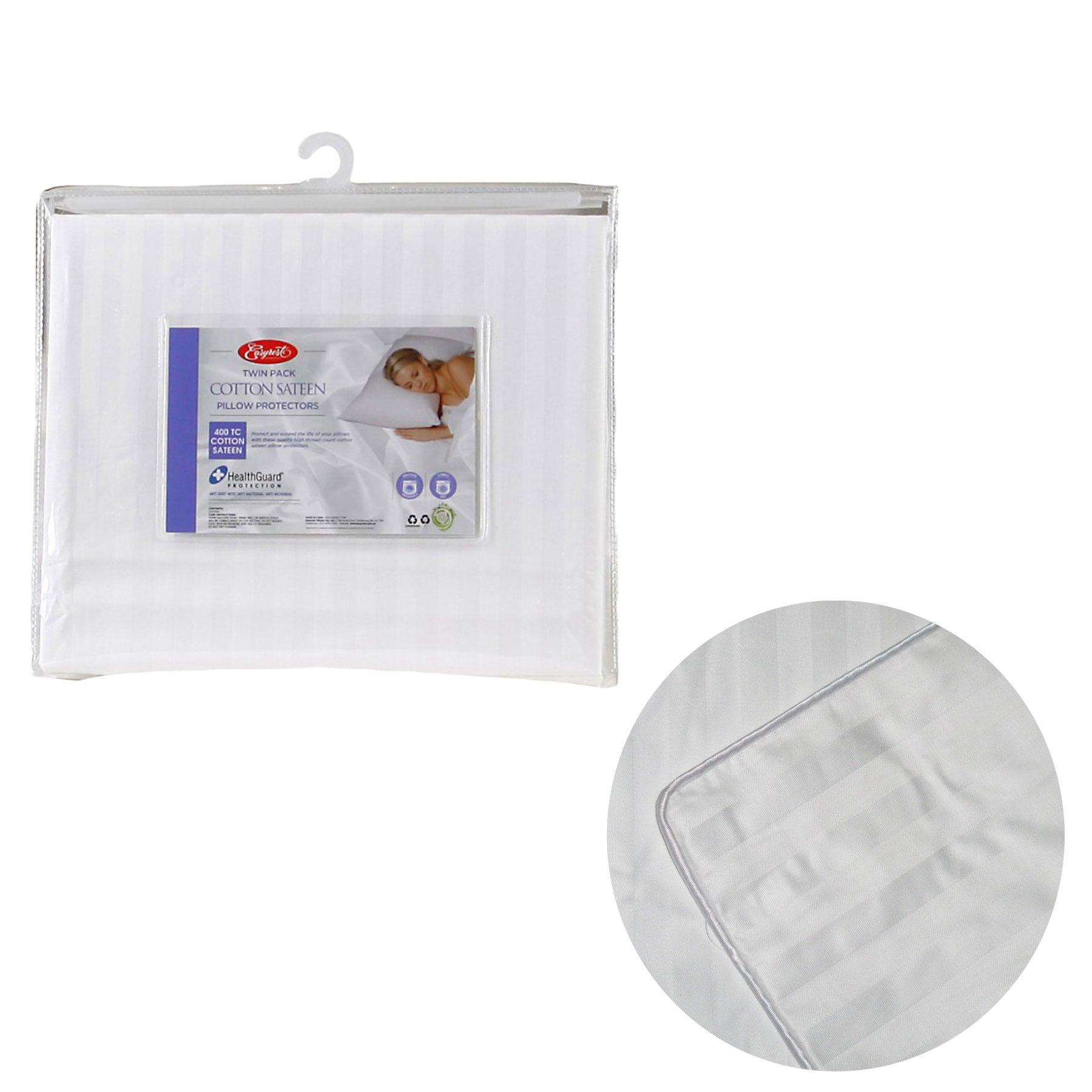 Easyrest 400TC Cotton Sateen Twin Pack Standard Pillow Protectors - Harrogates