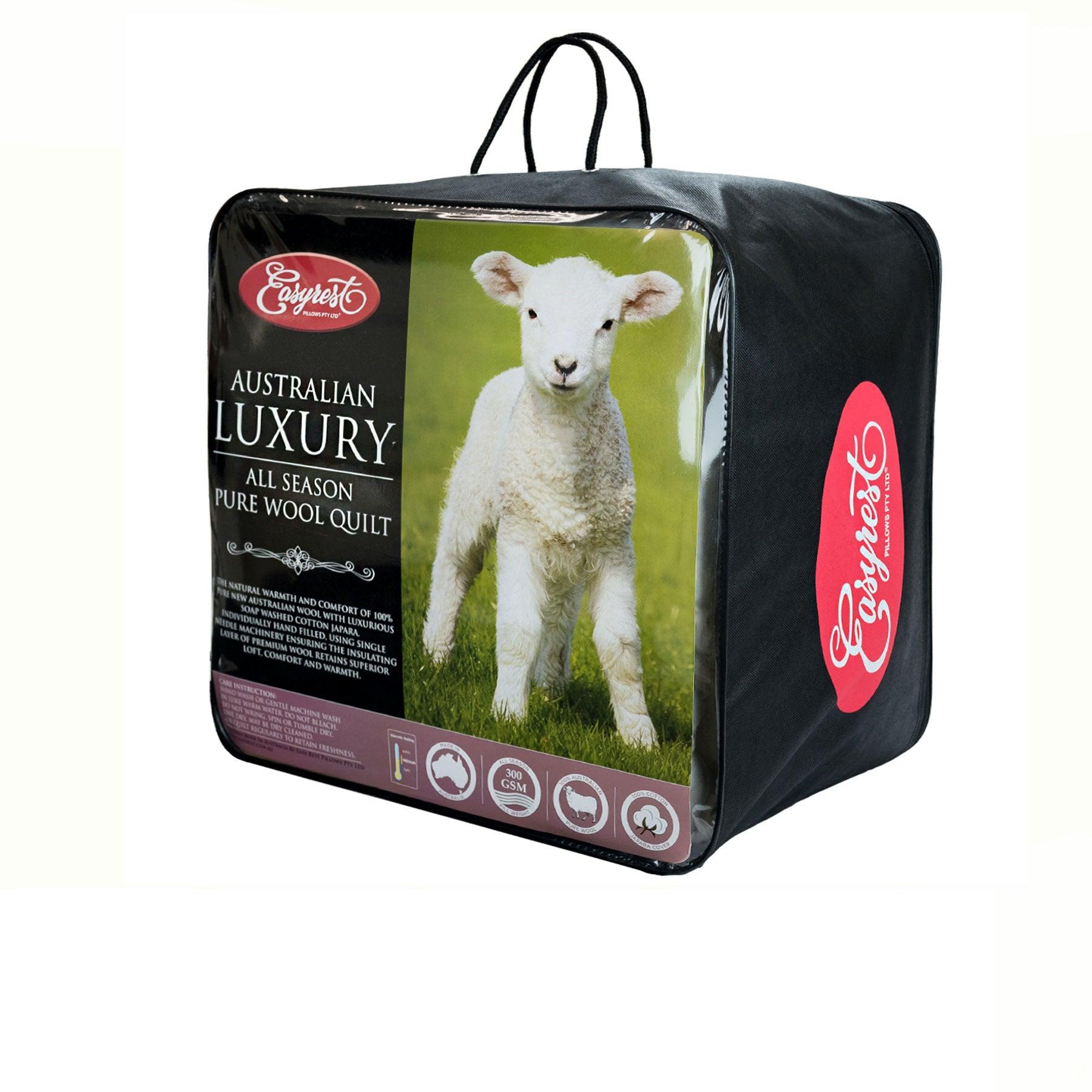 Easyrest 300GSM Easyrest Australian Wool Quilt Queen - Harrogates