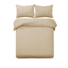 Designer Selection Ascot Embossed Quilt Cover Set Latte King - Harrogates