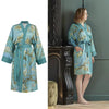 Bedding House Van Gogh Almond Blossom Blue Kimono Bath Robe Small/Medium - Harrogates