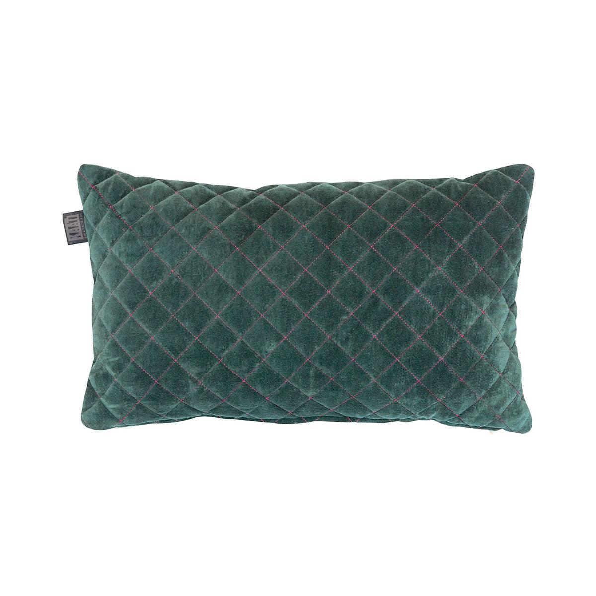 Bedding House Equire Luxury Cotton Filled Oblong Cushion Green - Harrogates