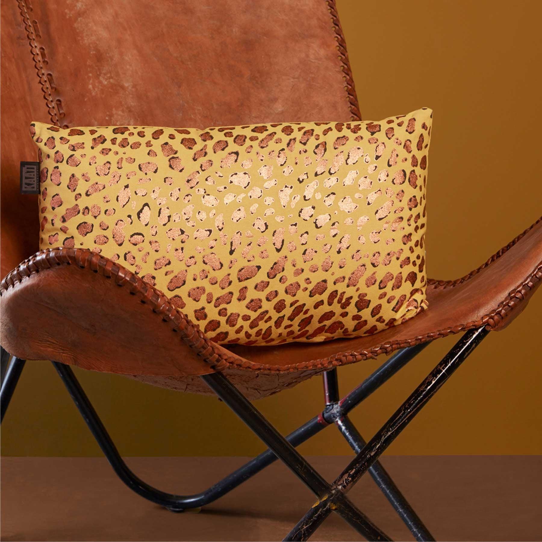 Bedding House Felidea Yellow Filled Oblong Cushion - Harrogates