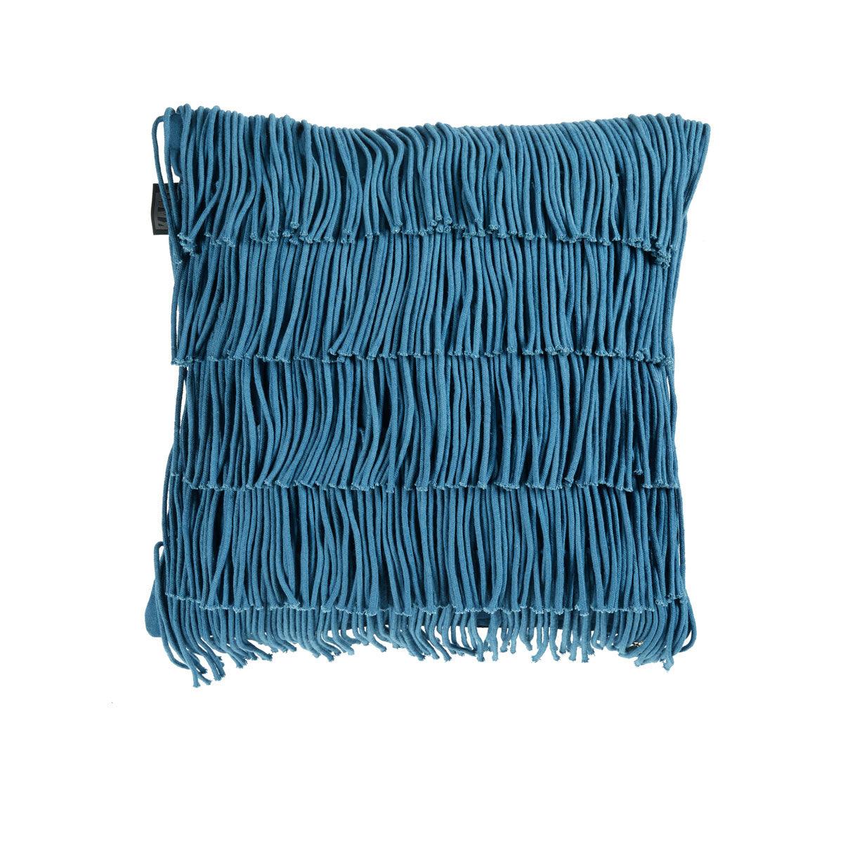 Bedding House Flapper Applique Filled Square Cushion - Blue - Harrogates