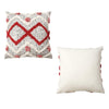 Accessorize Ronan White Red Filled Square Cushion - Harrogates