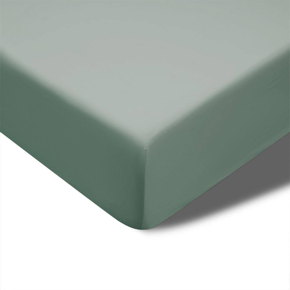 Accessorize 400TC Sage Bamboo Cotton Fitted Sheet 40cm Wall Double - Harrogates