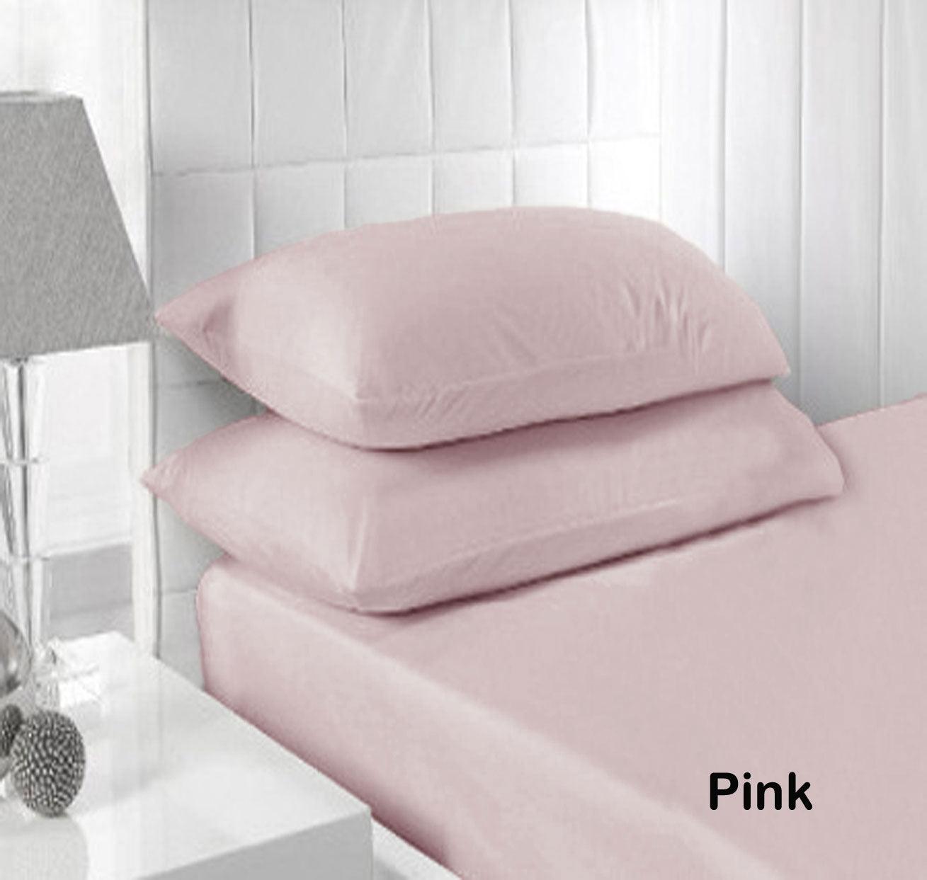 Accessorize 250TC Fitted Sheet Set Pink - King - Harrogates