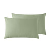 Vintage Design Homewares Pair of 100% Linen Standard Pillowcases Sage - Harrogates