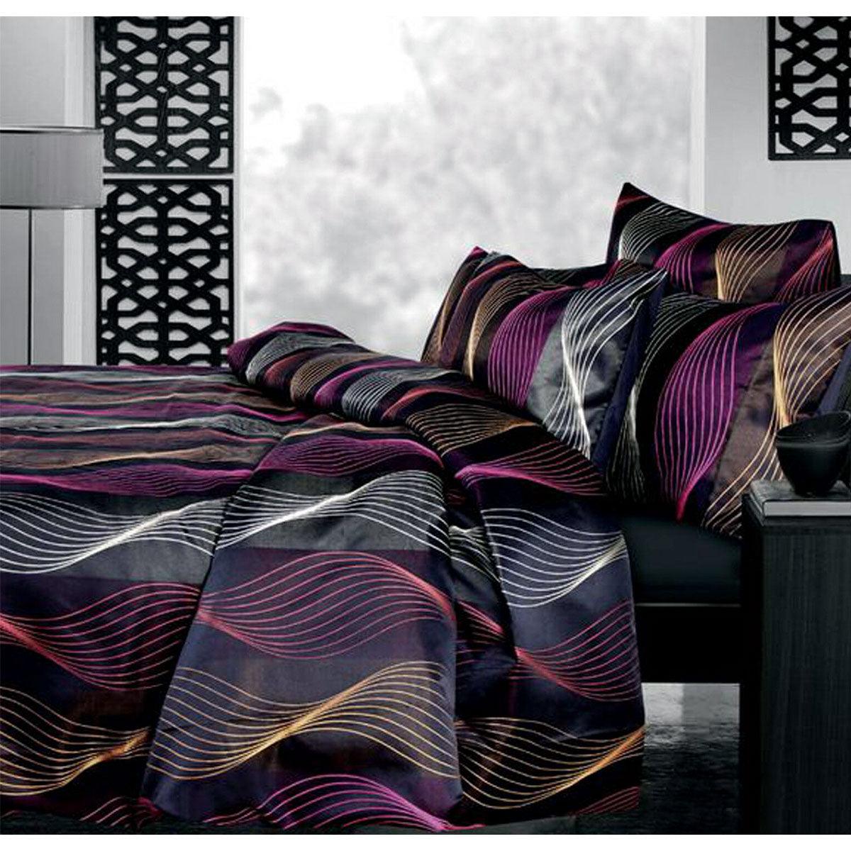 Accessorize Airwave Multi Jacquard Quilt Cover Set Single - Harrogates