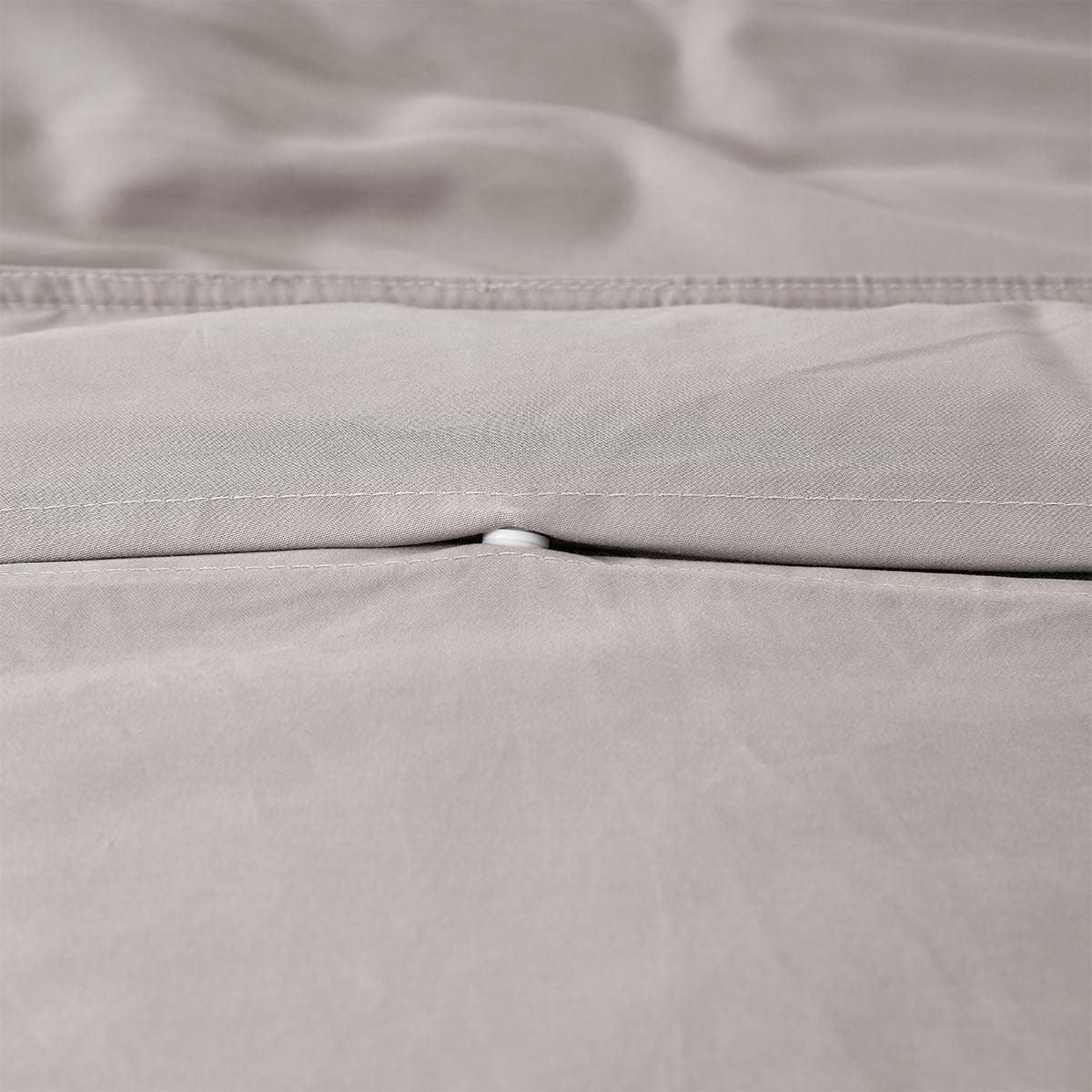 Accessorize Stone 400TC Stone Bamboo Cotton Double Stitched Quilt Cover Set Single - Harrogates