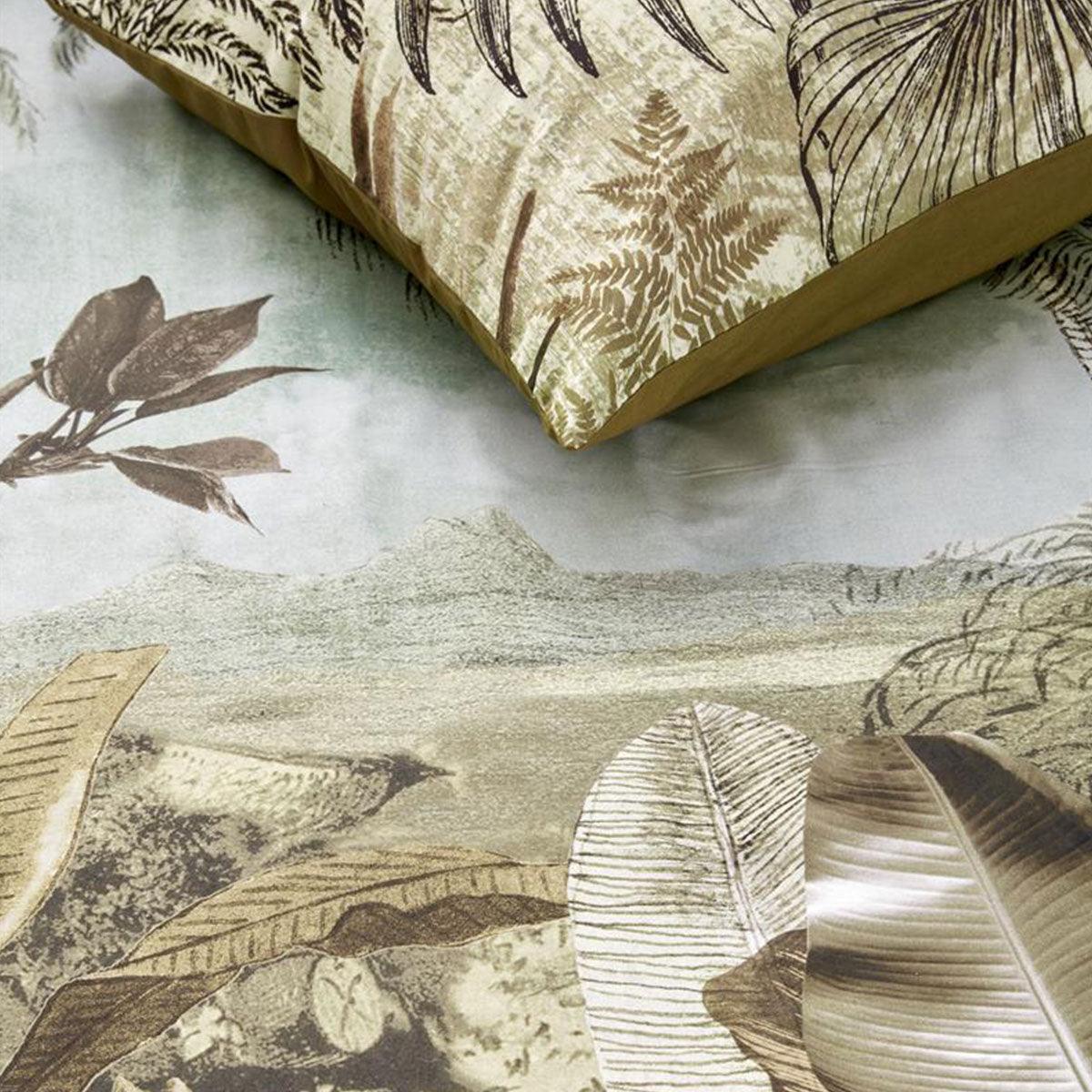 Bedding House Banda Green Cotton Quilt Cover Set King - Harrogates