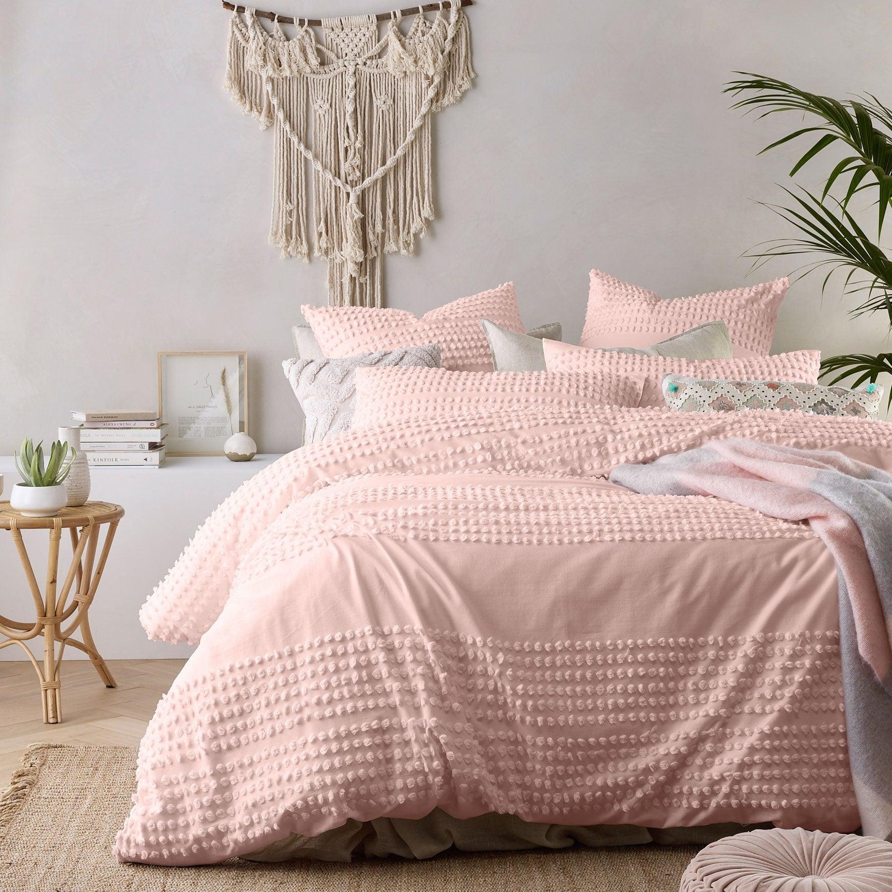Vintage Design Homewares Betty Blush Quilt Cover Set King - Harrogates