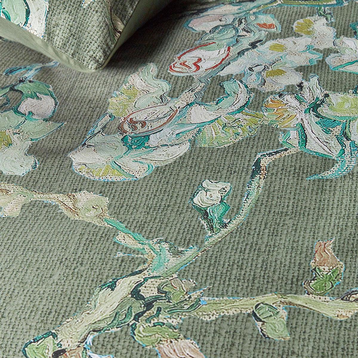 Bedding House Blossoming Green Cotton Sateen Quilt Cover Set Queen - Harrogates